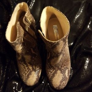 INC Snake skin booties